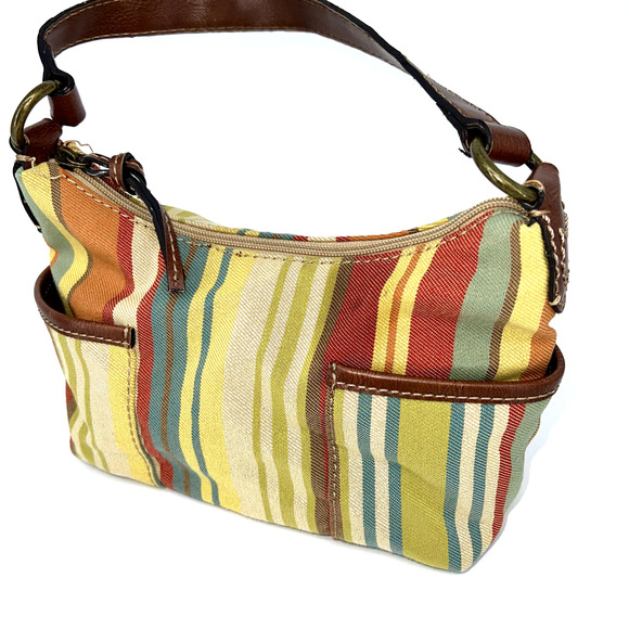 Fossil Desert Stripe Hobo Shoulder Bag Purse - Picture 11 of 11